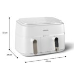 Air fryer Frytkownica beztłuszczowa PHILIPS Ovi Dual Basket NA353 10 9l 8 automatycznych programów