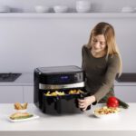 Air Fryer Frytkownica beztłuszczowa TAURUS AF2600D z podwójnym koszem Czarny