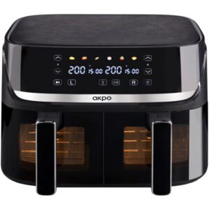 Air Fryer Frytkownica beztłuszczowa AKPO ABF 900CY 9l z podwójnym koszem i okienkem do obserwacji postępów gotowania