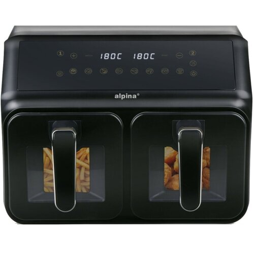 Air Fryer Frytkownica beztłuszczowa ALPINA 87A1125227219 2200 W 8L z podwójnym koszem