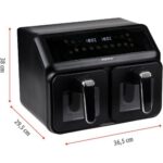Air Fryer Frytkownica beztłuszczowa ALPINA 87A1125227219 2200 W 8L z podwójnym koszem