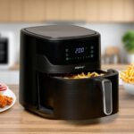 Air Fryer Frytkownica beztłuszczowa ALPINA XL 1600 W 6L z pojedynczym koszem cyfrowy ekran dotykowy