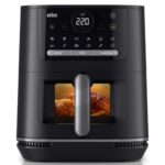 Air Fryer Frytkownica beztłuszczowa BRAUN MultiFry 5 HF5075IBK 6l z okienkiem do obserwacji postępów gotowania