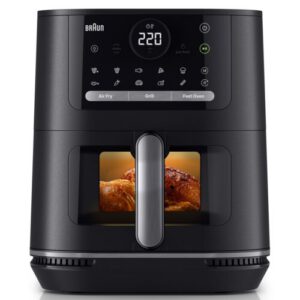 Air Fryer Frytkownica beztłuszczowa BRAUN MultiFry 5 HF5075IBK 6l z okienkiem do obserwacji postępów gotowania