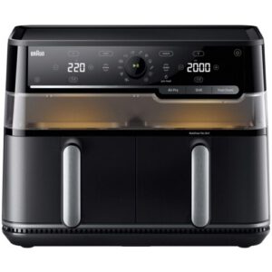 Air Fryer Frytkownica beztłuszczowa BRAUN TwinCook 5 TD5073 10l z podwójnym koszem i okienkiem do obserwacji postępów gotowania