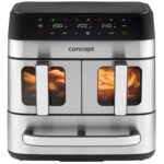 Air Fryer Frytkownica beztłuszczowa CONCEPT Pizza Trio FR9000 18.5 l z podwójnym koszem + szuflada do pieczenia