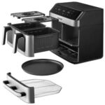 Air Fryer Frytkownica beztłuszczowa CONCEPT Pizza Trio FR9000 18.5 l z podwójnym koszem + szuflada do pieczenia