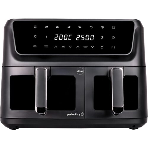 Air Fryer Frytkownica beztłuszczowa ELDOM FR220 Dualo 11l z podwójnym koszem i okienkiem do obserwacji postępów gotowania