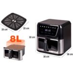 Air Fryer Frytkownica beztłuszczowa ELDOM FR60 Friko 8l z okienkiem do obserwacji postępów gotowania