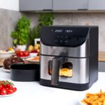 Air Fryer Frytkownica beztłuszczowa MPM MFR-10M/WIFI z okienkiem do obserwacji postępów gotowania