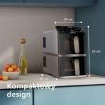 Air Fryer Frytkownica beztłuszczowa PHILIPS Ovi Dual Basket NA462/80 pionowy, 10 l, 6 automatycznych programów