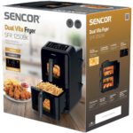 Air Fryer Frytkownica beztłuszczowa SENCOR SFR 1250BK 11.6l z podwójnym koszem, 10 automatycznymi programami i okienkiem do obserwacji postępów