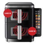 Air Fryer Frytkownica beztłuszczowa WEBBER AF901 11l z podwójnym koszem i 10 automatycznymi programami