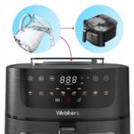 Air Fryer Frytkownica beztłuszczowa WEBBER AF800 8l Wi-Fi z funkcją pary i 8 automatycznymi programami