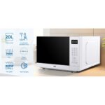 Kuchenka mikrofalowa DAEWOO MD-FA202GS-EU 700W średnica 25.5 cm pojemność 20L Grill Srebrny