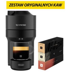 Ekspres DELONGHI Nespresso Vertuo Pop ENV90.B + zestaw kaw