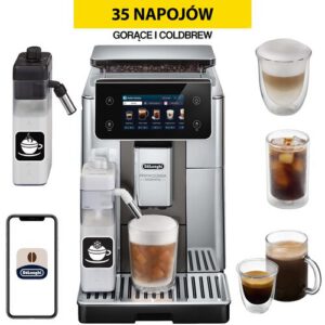 Ekspres DELONGHI PrimaDonna Aromatic ECAM630.75.TSM (spienianie mleka na ciepło i zimno) (Cold Brew)