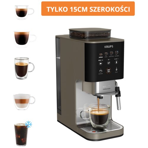 Ekspres KRUPS SA403BE0 Coffee Crush slim 15 cm szerokości Kawa mrożona