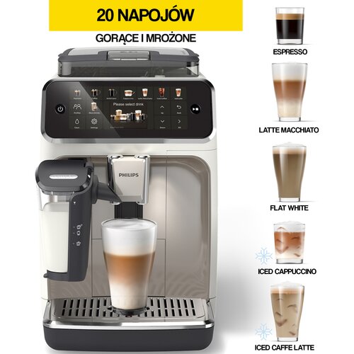 Ekspres PHILIPS LatteGo 5500 EP5543/90 (Silent Brew) Kawa mrożona