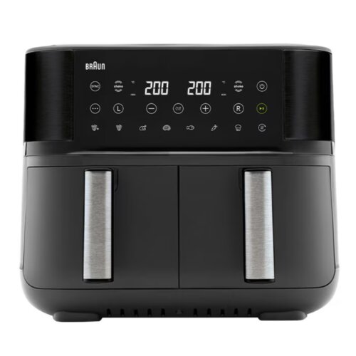 Air Fryer Frytkownica beztłuszczowa BRAUN TD3030.IBK 8l z podwójnym koszem 8 automatycznych programów