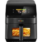 Air Fryer Frytkownica beztłuszczowa ICOOOK MFR-IC-01 Czarny 6.5l, Wifi, 15 automatycznych programów, 100 przepisów
