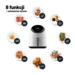Air Fryer Frytkownica beztłuszczowa LAUBEN Hot 2500WT 2.5l 8 automatycznych programów