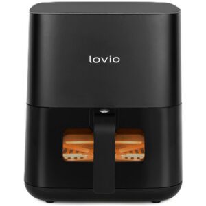 Air Fryer Frytkownica beztłuszczowa LOVIO PureFry LVAF001BK 5l z okienkiem do obserwacji postępów gotowania