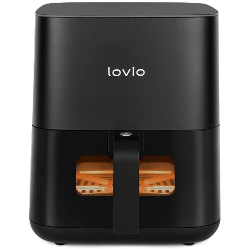 Air Fryer Frytkownica beztłuszczowa LOVIO PureFry LVAF001BK 5l z okienkiem do obserwacji postępów gotowania
