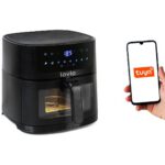 Air Fryer Frytkownica beztłuszczowa LOVIO PureFry XL LVAF002BK 6l Wi-Fi z okienkiem do obserwacji postępów gotowania