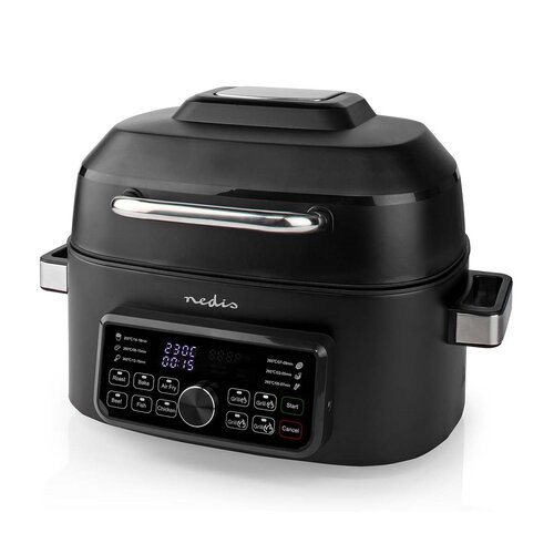 Air Fryer Frytkownica beztłuszczowa NEDIS KAAFG600BK 6l programator czasowy
