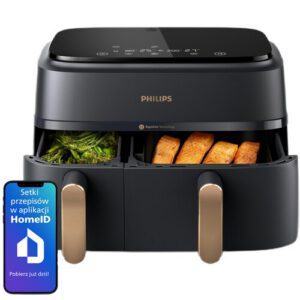 Air Fryer Frytkownica beztłuszczowa PHILIPS Ovi Dual Basket NA352/00 9l z podwójnym koszem ponad 1000 przepisów