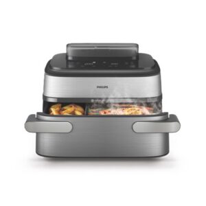 Air Fryer Frytkownica beztłuszczowa Philips NA565/02 Ovi Ultra Megabasket z funkcją Steamfry, pary, auto czyszczenie