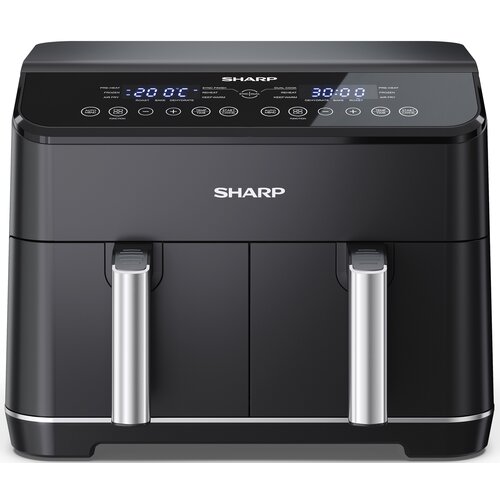 Air Fryer Frytkownica beztłuszczowa SHARP AF-GD82AE-B z podwójnym koszem
