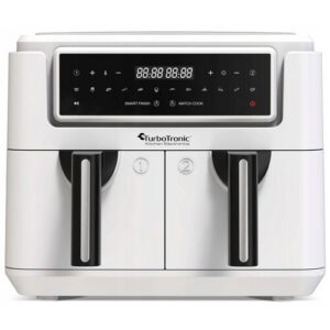 Air Fryer Frytkownica beztłuszczowa TURBOTRONIC TT-AF118 Biały 7.26l z podwójnym koszem
