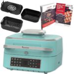 Air Fryer Frytkownica beztłuszczowa TURBOTRONIC TT-AG700 Turkusowy 5.5l cyfrowy panel sterowania