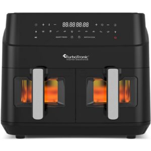 Air Fryer Frytkownica beztłuszczowa TURBOTRONIC TT-DAF6W Czarny 9l z podwójnym koszem