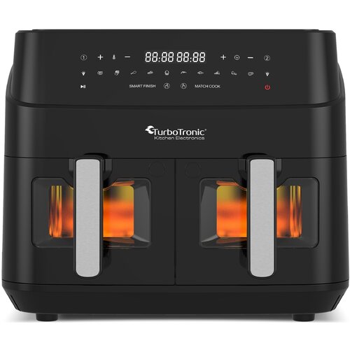 Air Fryer Frytkownica beztłuszczowa TURBOTRONIC TT-DAF6W Czarny 9l z podwójnym koszem