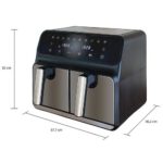 Air Fryer Frytkownica beztłuszczowa UNOLD 58685 z podwójnym koszem Czarno-srebrny