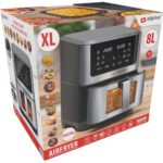 Air Fryer Frytkownica beztłuszczowa ALPINA 871125224542 8l z okienkiem do obserwacji postępów gotowania