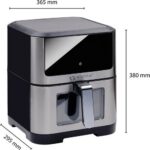 Air Fryer Frytkownica beztłuszczowa ALPINA 871125224542 8l z okienkiem do obserwacji postępów gotowania