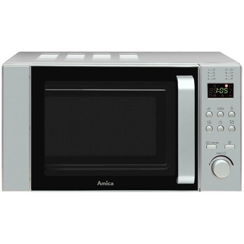 Kuchenka mikrofalowa AMICA AMGF20E2I 700W średnica 24.5 cm pojemność 20L MultiWave System Srebrno-czarny