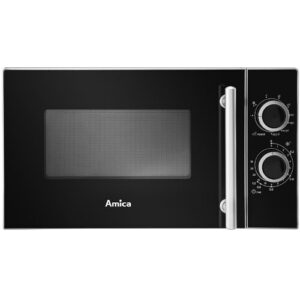 Kuchenka mikrofalowa AMICA AMGF20M1GS 700W średnica 24.5 cm pojemność 20L MultiWave System Czarno-srebrny