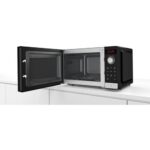Kuchenka mikrofalowa BOSCH FFL023MS2 Serie 2 800W średnica 27 cm pojemność 20L Hydroliza QuickStart Czarno-srebrny