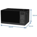 Kuchenka mikrofalowa DAEWOO MD-FA202GB-EU 700W średnica 25.5 cm pojemność 20L Grill Czarny