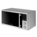 Kuchenka mikrofalowa GÖTZE & JENSEN MO401X 700W średnica 24.5 cm pojemność 20L Auto Defrost QuickStart Czarno-srebrny