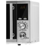 Kuchenka mikrofalowa GÖTZE & JENSEN MO401X 700W średnica 24.5 cm pojemność 20L Auto Defrost QuickStart Czarno-srebrny
