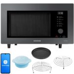 Kuchenka mikrofalowa z AIRFRY SAMSUNG BESPOKE MC32DB7746KCE2 Gotowanie na parze termoobieg sterowanie aplikacją 1400W