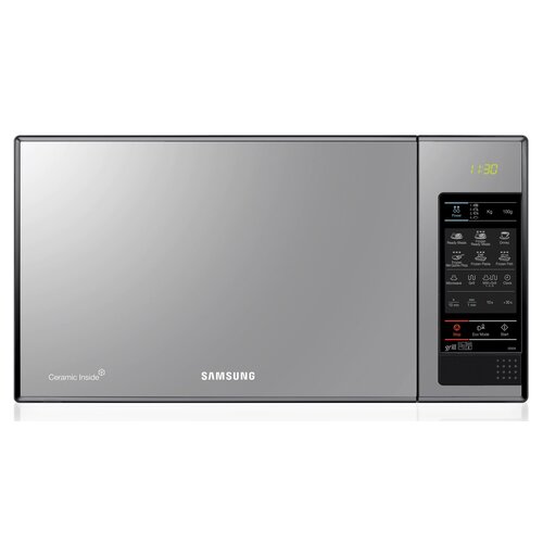 Kuchenka mikrofalowa SAMSUNG GE83X 800W średnica 28.6 cm pojemność 23L System TDS Lustrzany czarno-srebrny