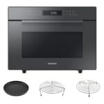Kuchenka mikrofalowa SAMSUNG BESPOKE MC35R8058CC 900W średnica 38 cm pojemność 35L Auto Cook Czarno-szary