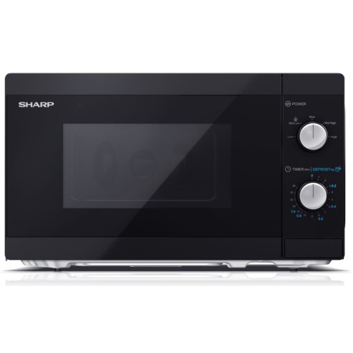 Kuchenka mikrofalowa SHARP YC-MS01E-B 800W średnica 25.5 cm pojemność 20L Czarny